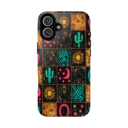 Neon Cactus Patchwork Tough Case