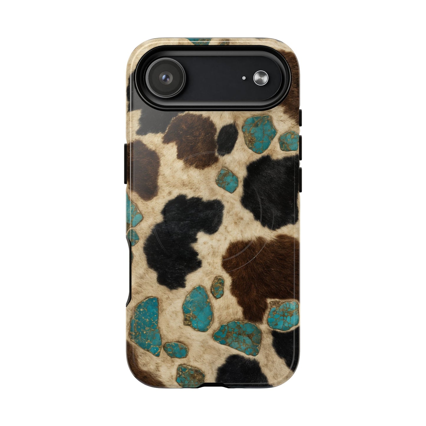 Turquoise Cowhide Magnetic Case
