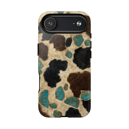 Turquoise Cowhide Magnetic Case
