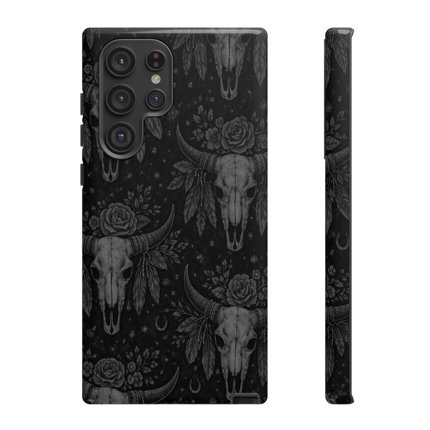 Western Noir Bull Skulls Tough Case