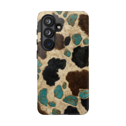 Turquoise Cowhide Tough Case