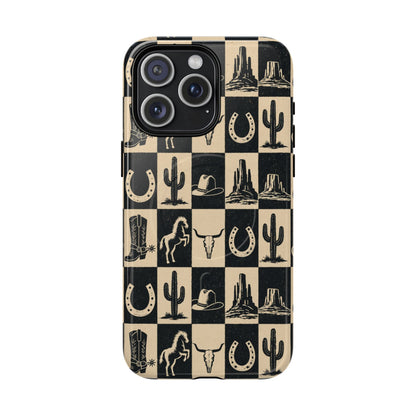 Western Checkerboard Magnetic Case