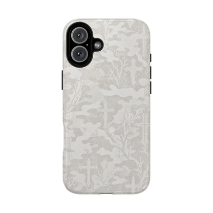 White Camo Cross Magnetic Case