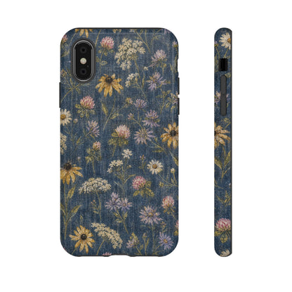 Denim Florals Tough Case