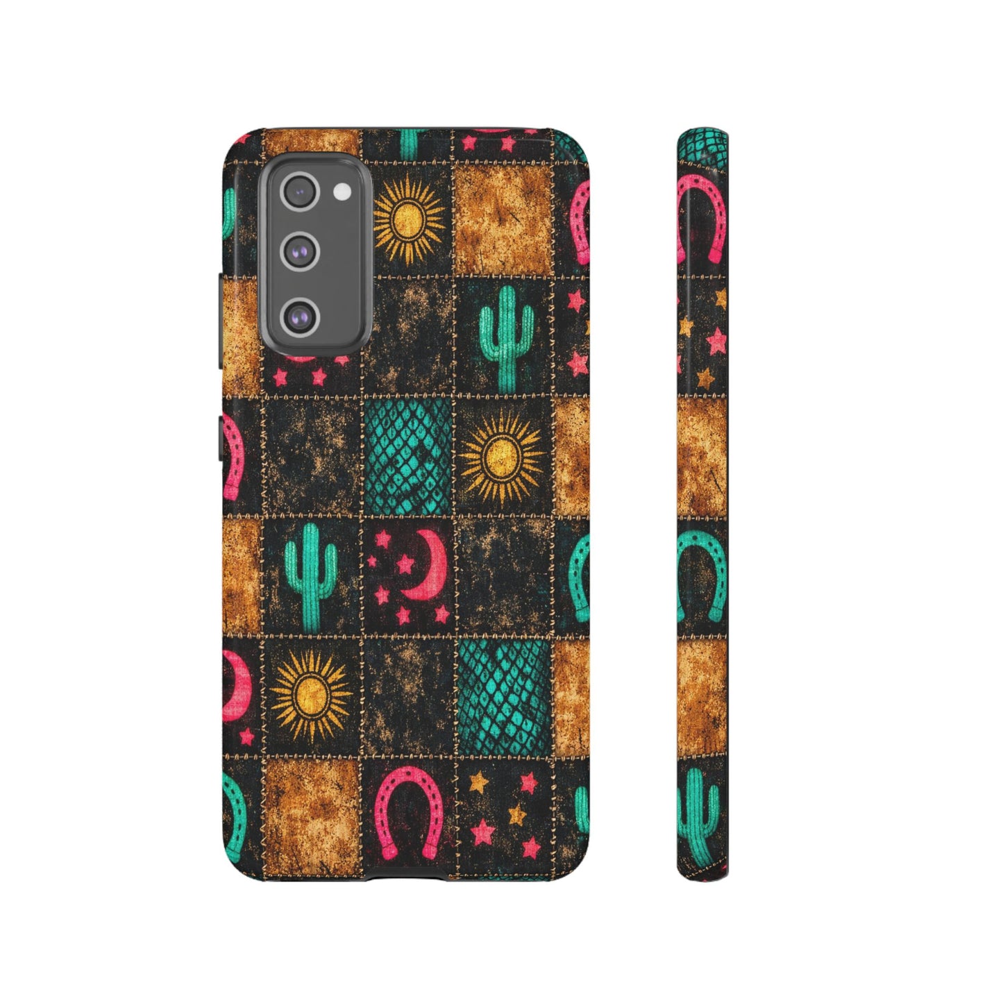 Neon Cactus Patchwork Tough Case