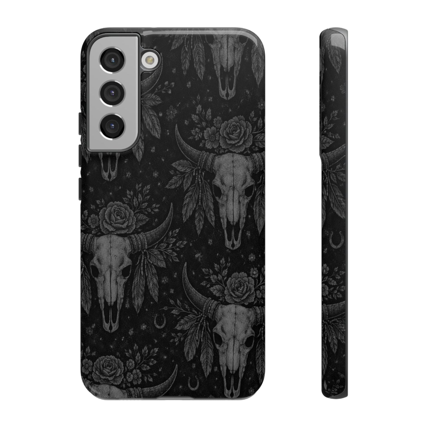 Western Noir Bull Skulls Tough Case