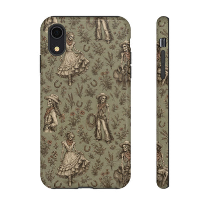Skeleton Cowgirl Toile Tough Case