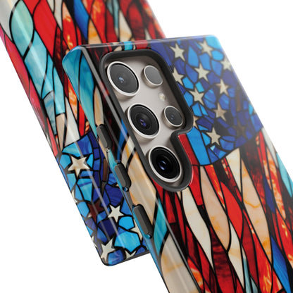American Flag Stained Glass Patriotic Phone Case