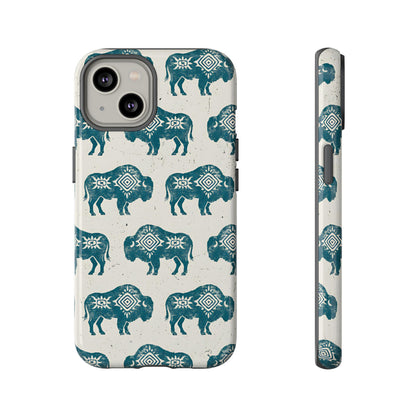 Teal Aztec Buffalo Tough Case