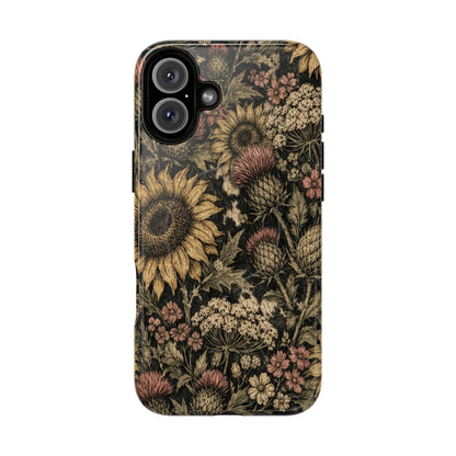 Cowhide Sunflower Thistles Magnetic Case