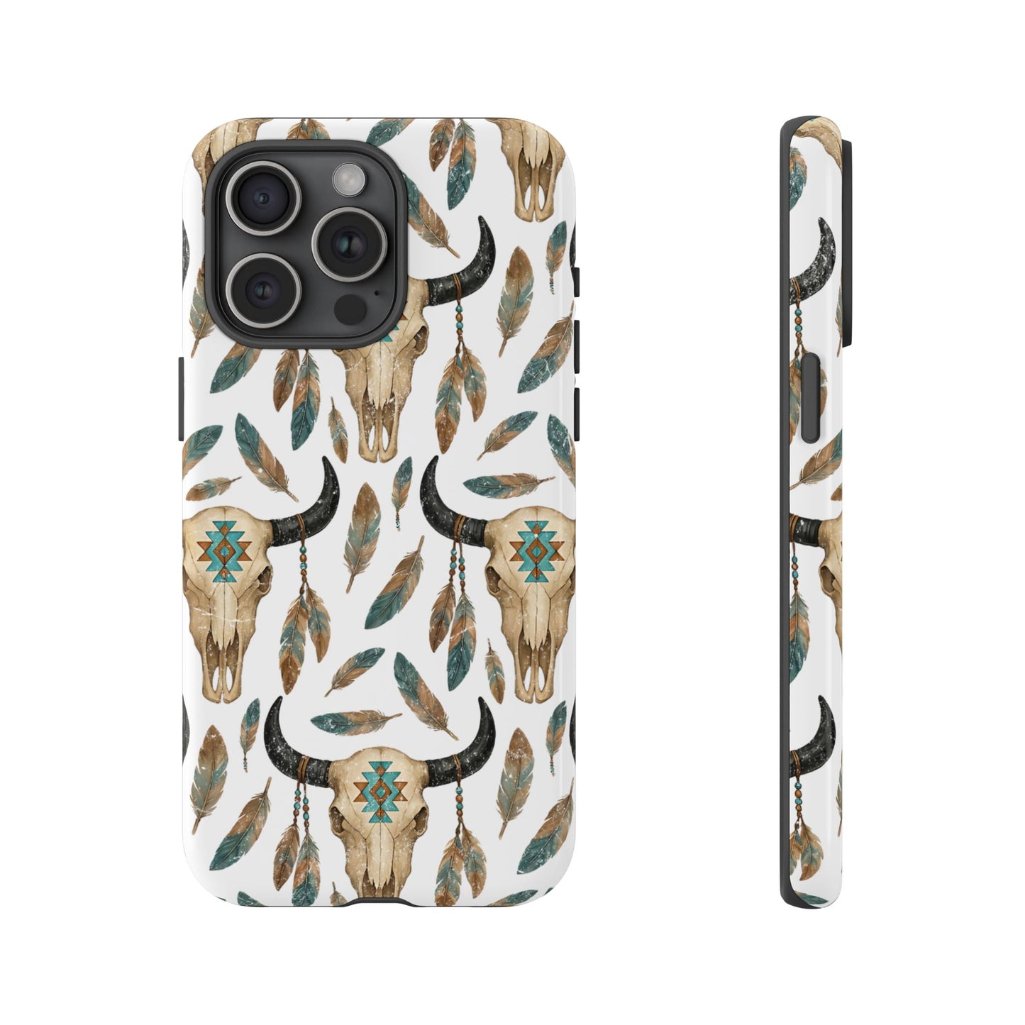 Aztec Feather Skull Tough Case