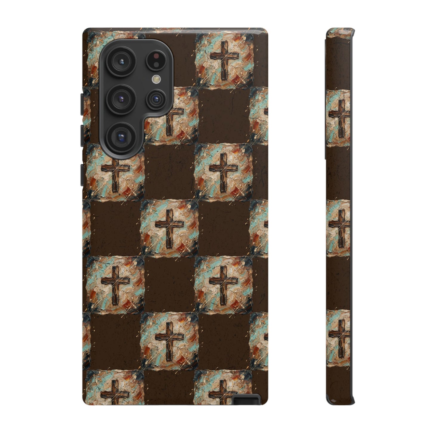 Checker Painted Cross Tough Case