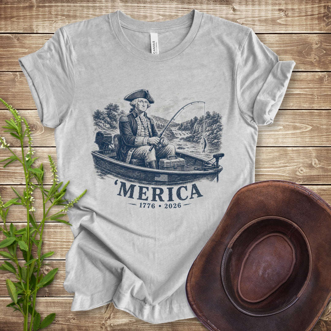 Merica Fishin - Athletic Heather