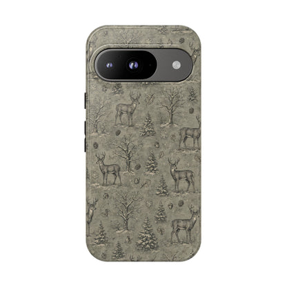 Etched Winter Buck Tough Case