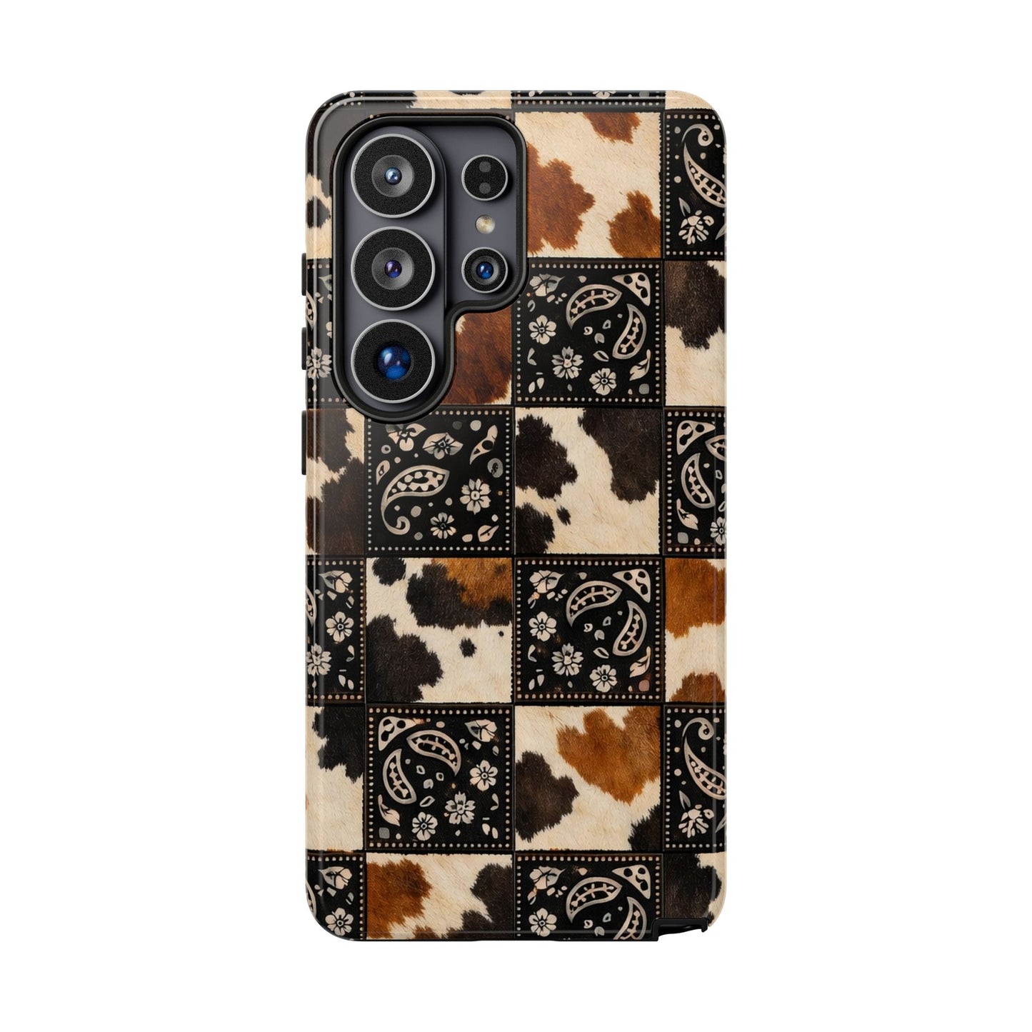 Cowhide Bandana Checkered Tough Case