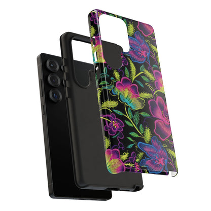 Neon Green Flowers Phone Case