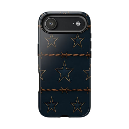 Navy Stars + Barbed Wire Tough Phone Case