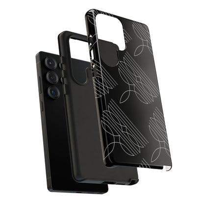 Boot Stitch Pattern Tough Phone Case-Black