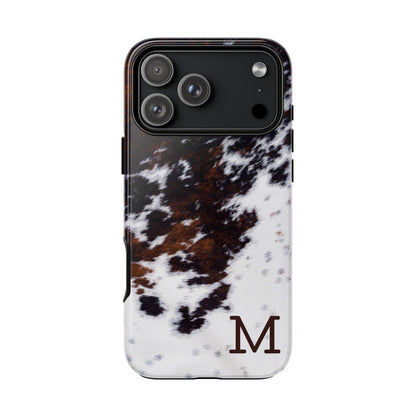 Cowhide Monogram Tough Phone Case