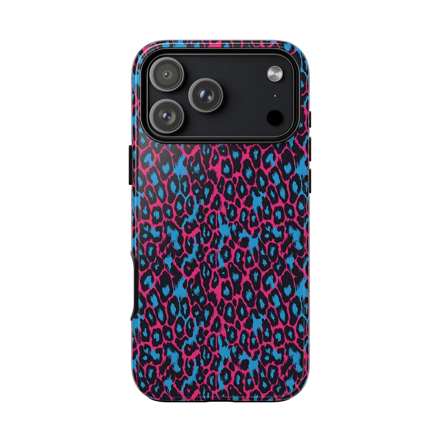 Pink Blue Leopard Tough Phone Case