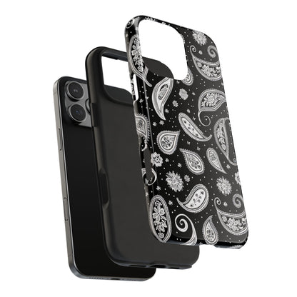 Black White Paisley Phone Case