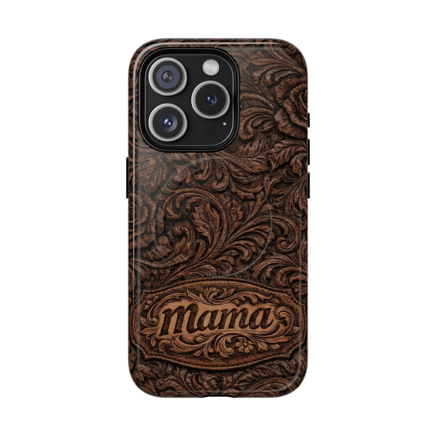 Carved Floral Mama Magnetic Case