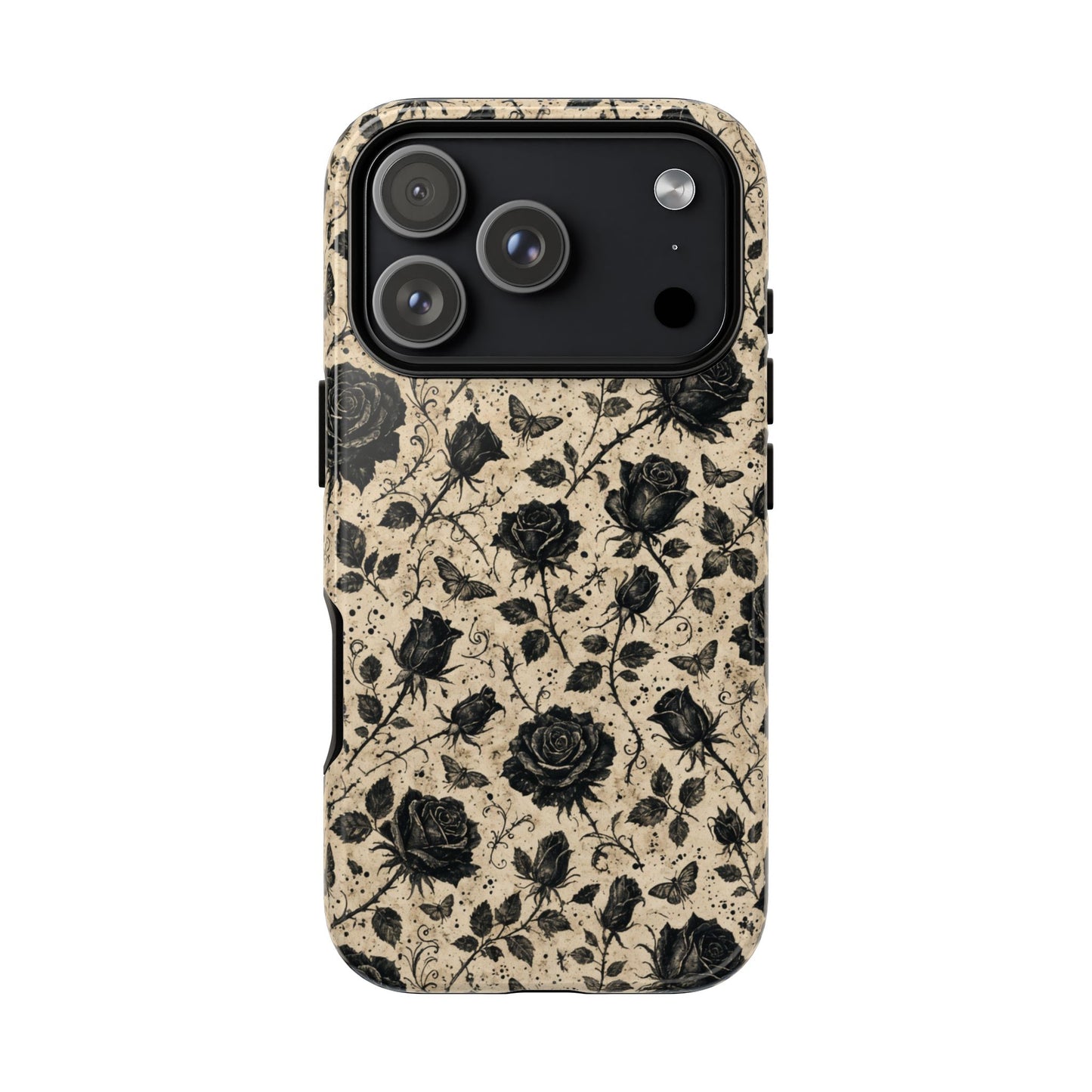 Black Rose Bone Tough Case