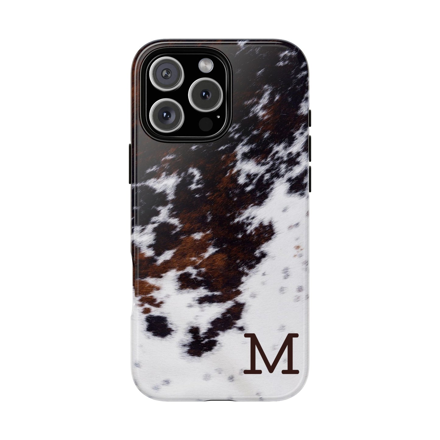 Cowhide Monogram Tough Phone Case