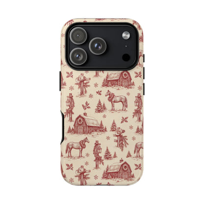 Christmas Toile Tough Case