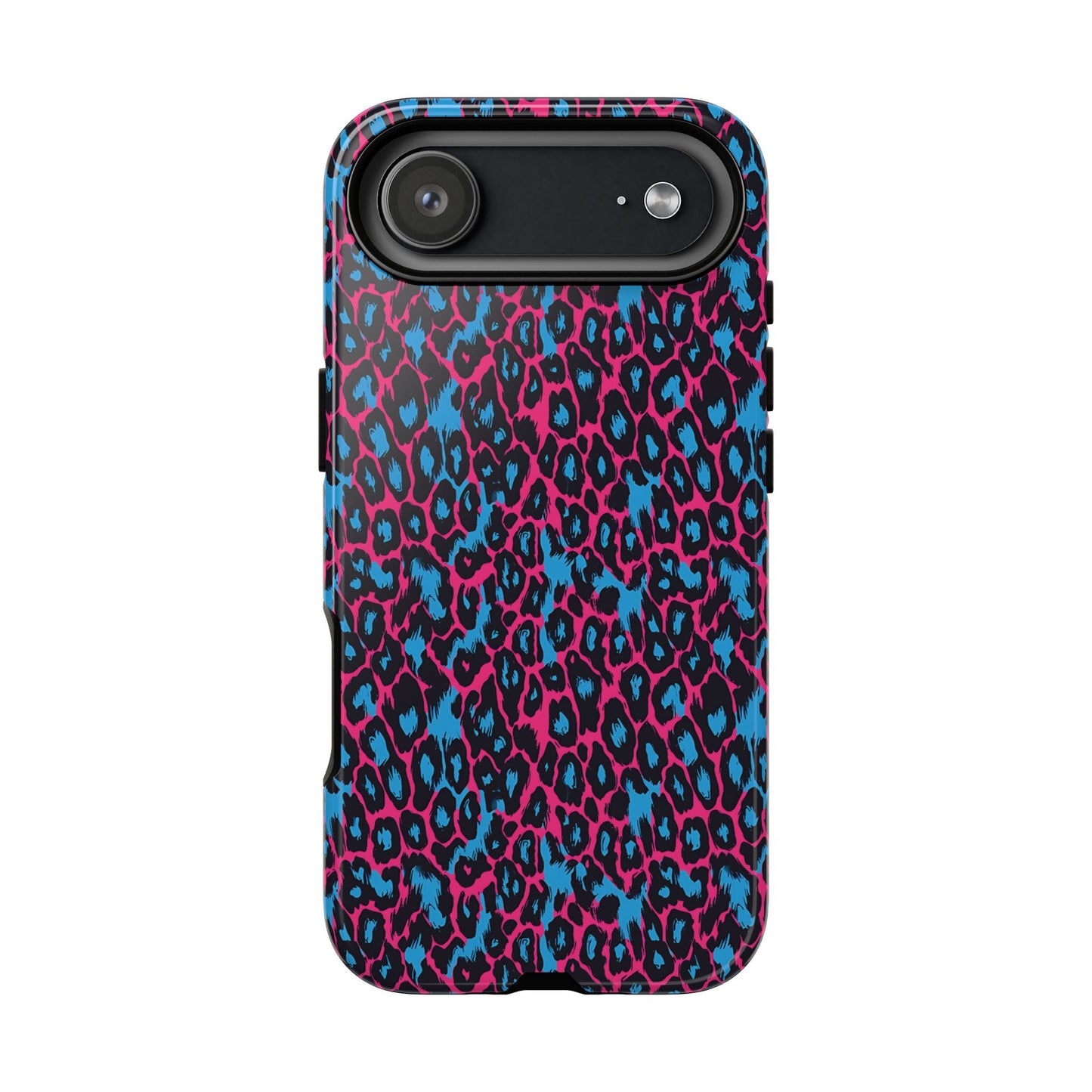 Pink Blue Leopard Tough Phone Case