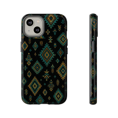 Turquoise Gold Aztec Tough Case