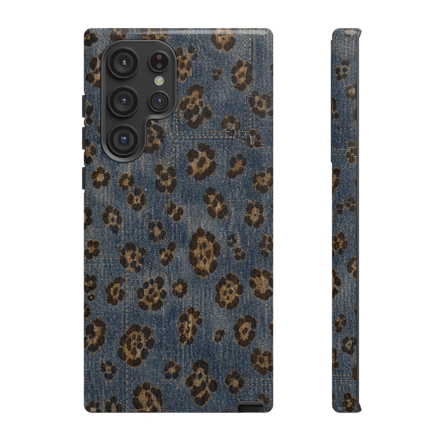 Denim Leopard Tough Case