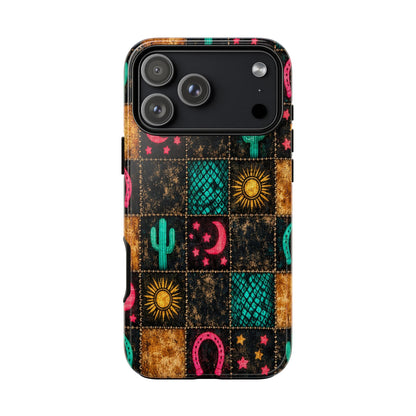 Neon Cactus Patchwork Tough Case