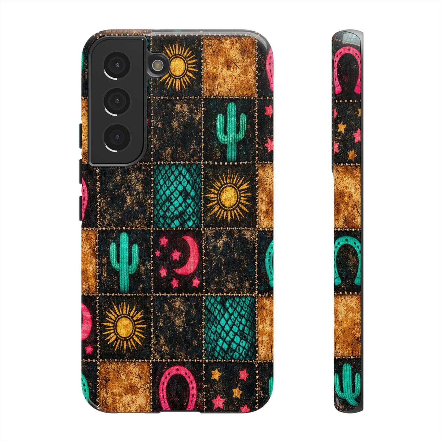 Neon Cactus Patchwork Tough Case