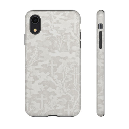 White Camo Cross Tough Case