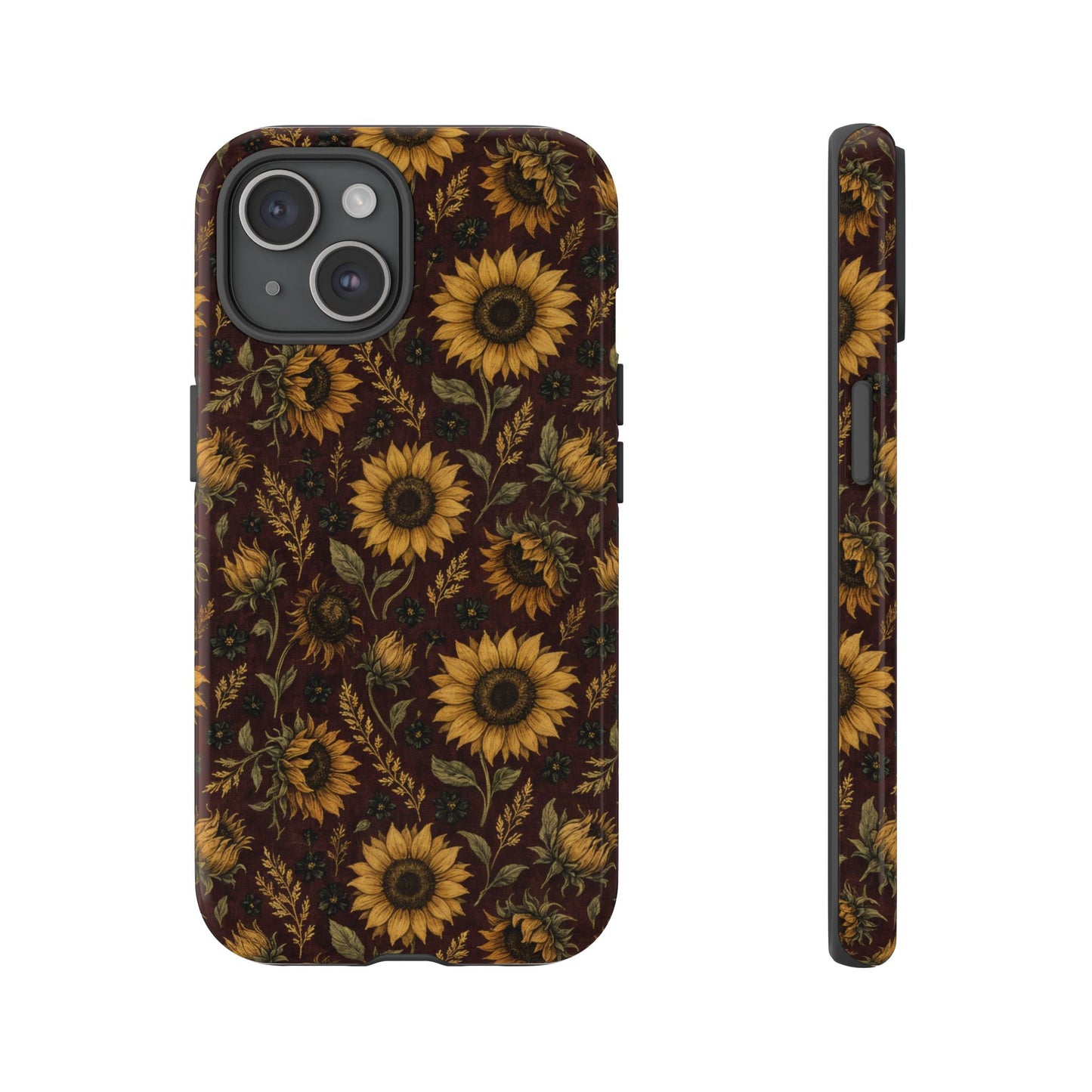Burgundy Sunflowers Tough Case