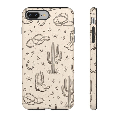 Cowgirl Doodles Tough Case