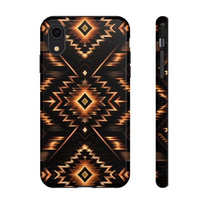 Black Gold Aztec Rug Tough Case