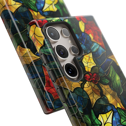 Stained Glass Holly Phone Case