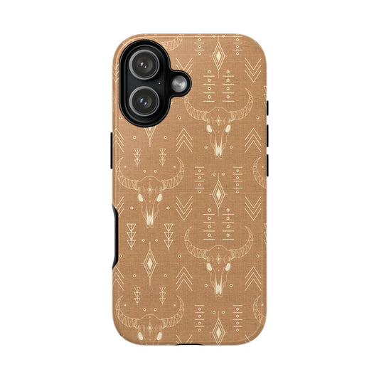 Boho Bull Skull Tough Phone Case