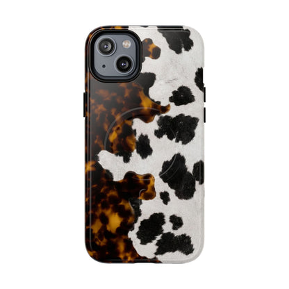 Tortoiseshell + Cowhide Magnetic Case