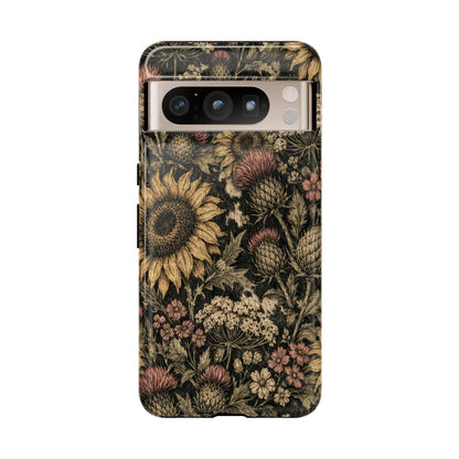 Cowhide Sunflower Thistles Tough Case