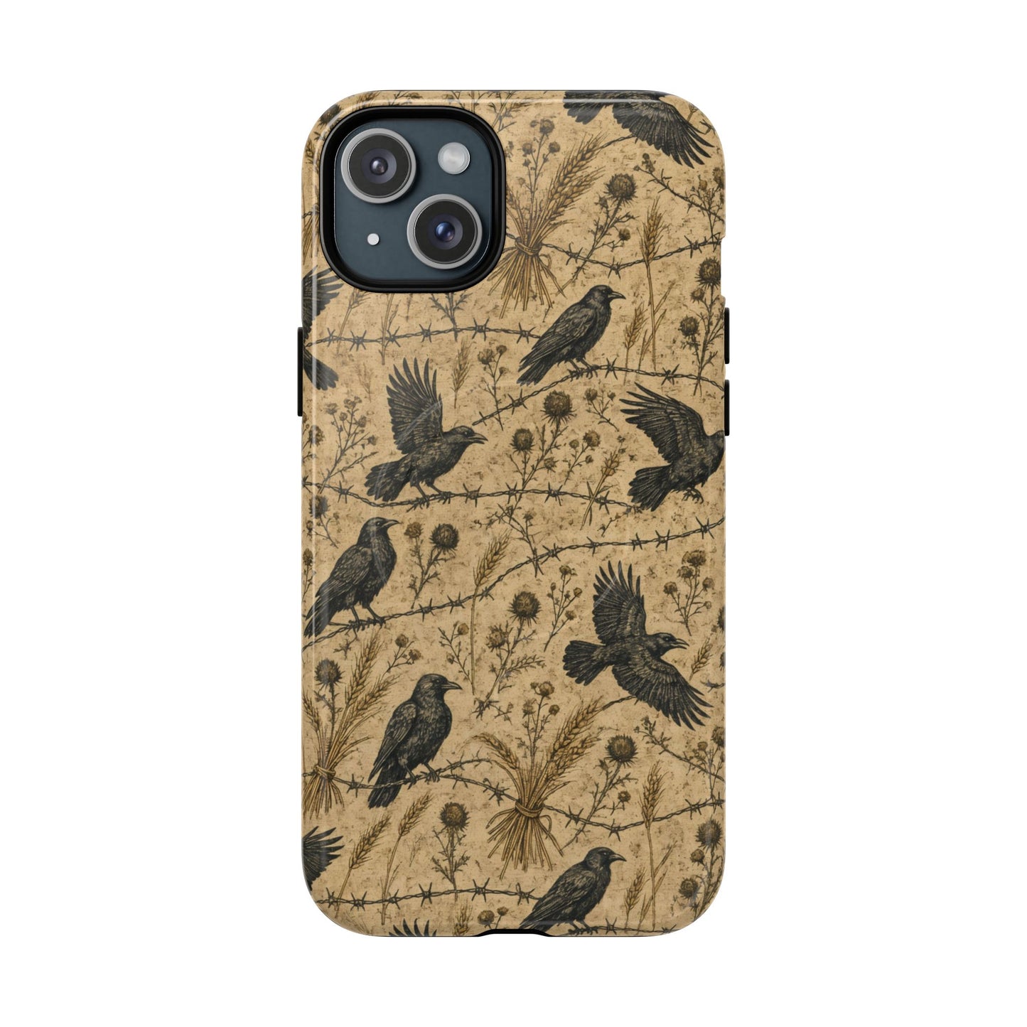 Crow Wheat Barbwire Magnetic Case