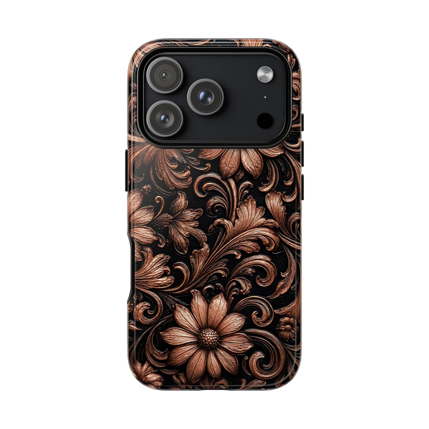 Rose Gold Floral Tough Case