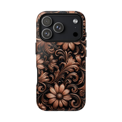 Rose Gold Floral Tough Case
