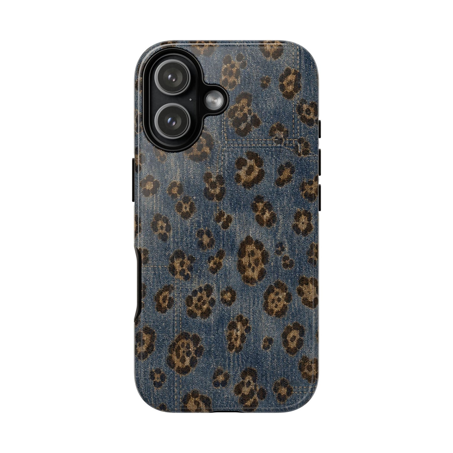 Denim Leopard Tough Case