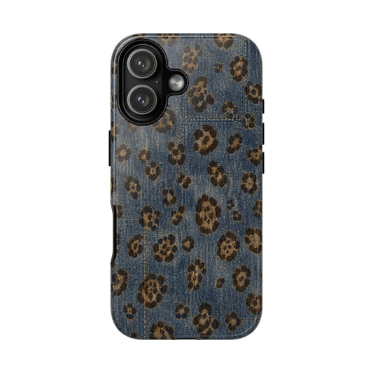 Denim Leopard Tough Case