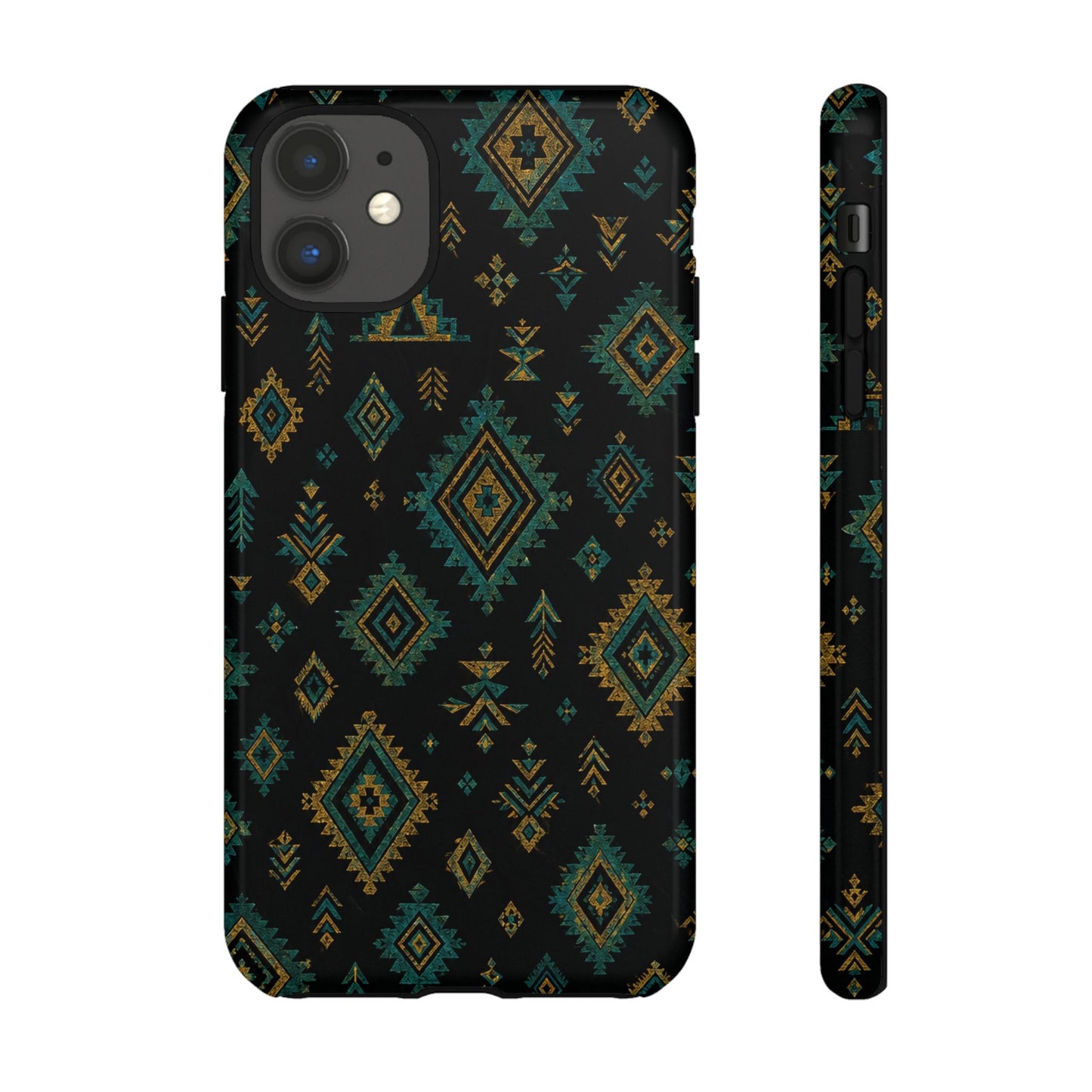 Turquoise Gold Aztec Tough Case