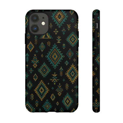 Turquoise Gold Aztec Tough Case