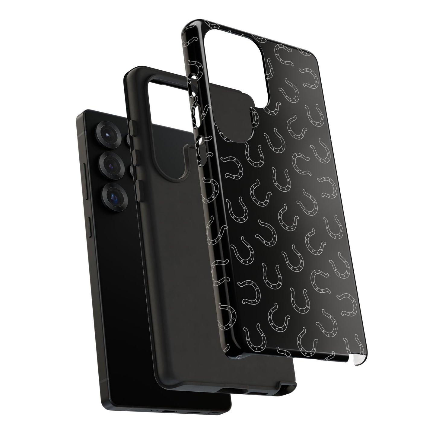 Black Horseshoe Tough Phone Case